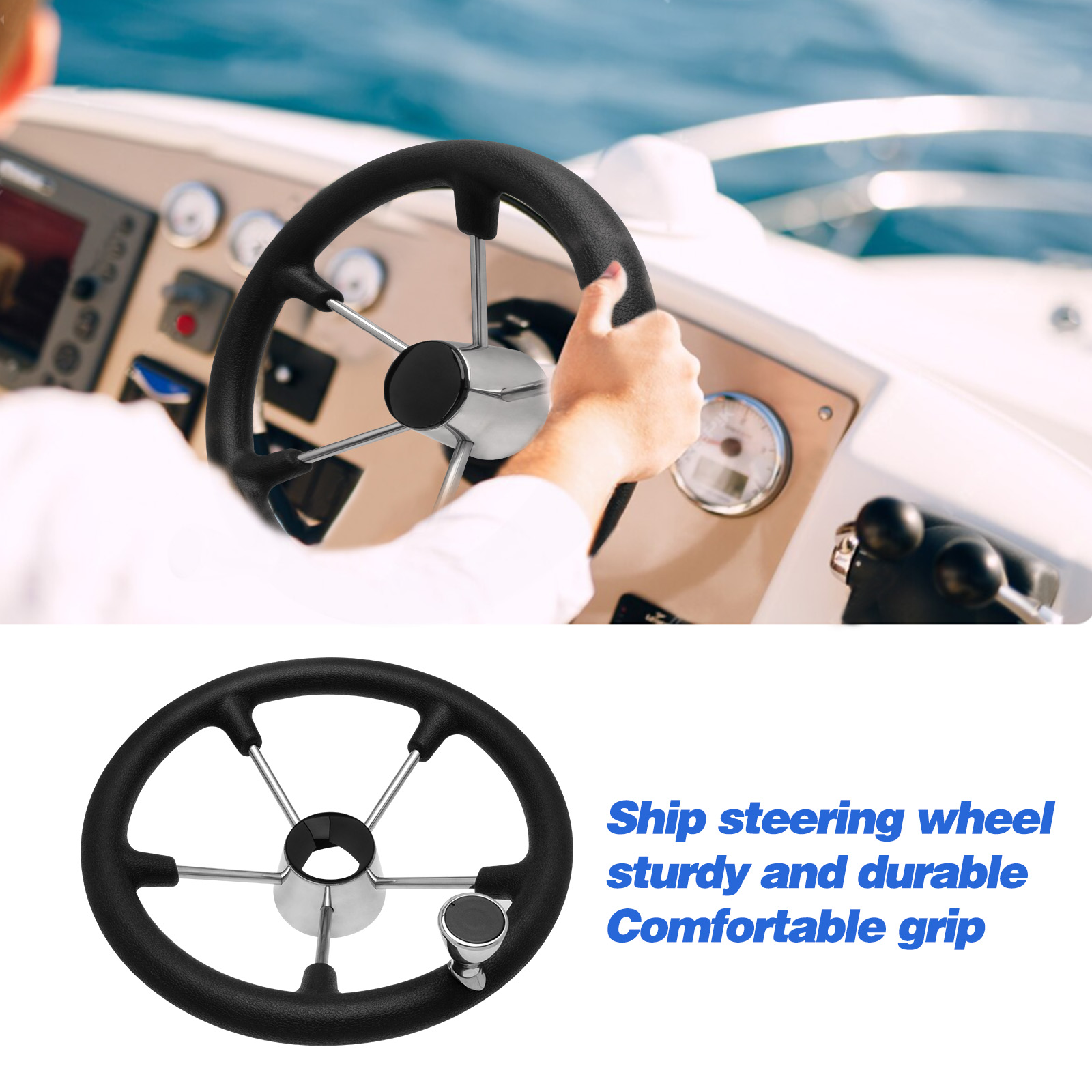 Kierownica łodzi ze stali nier – Fishing Boat Steering Wheel recenzja i cena